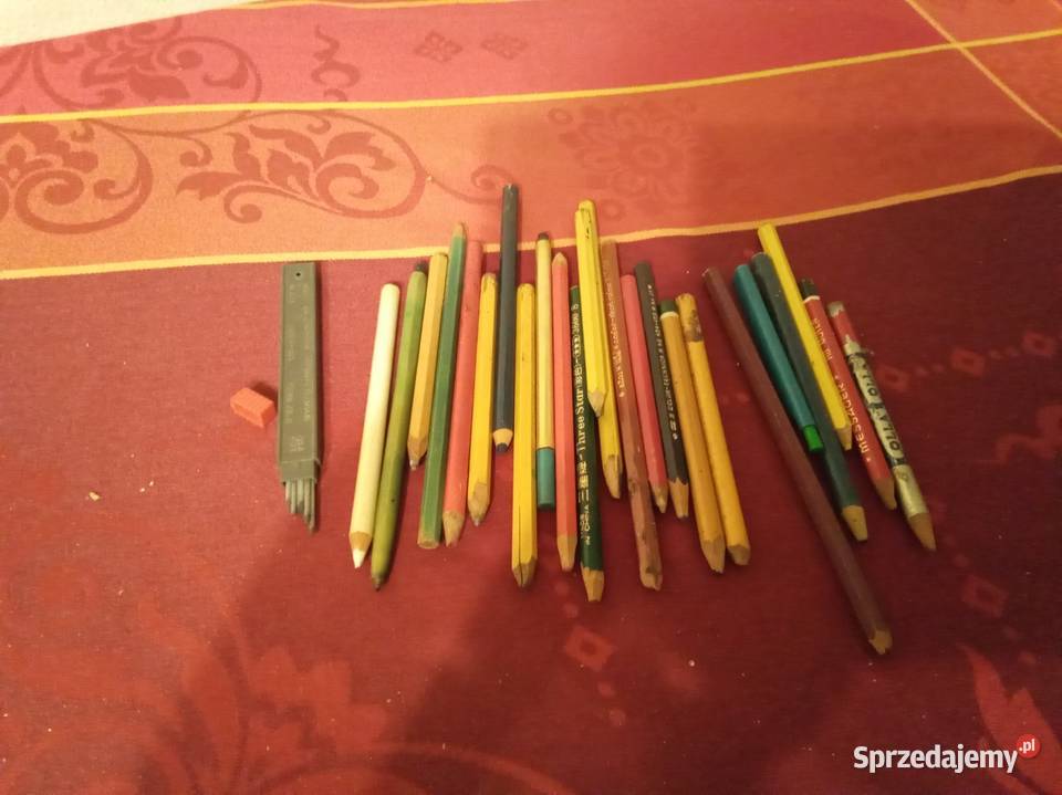 Kredki i wkłady do ołówka PRL komplet