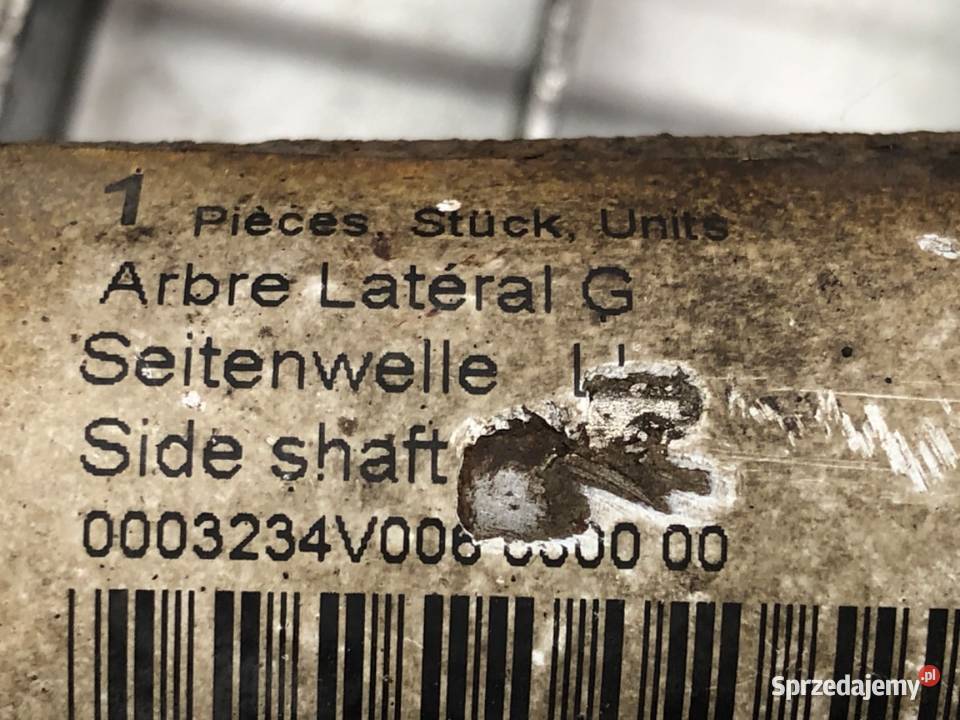 PÓŁOŚ LEWY TYŁ SMART CITYCOUPE 0003234V006 06 55 osobowe