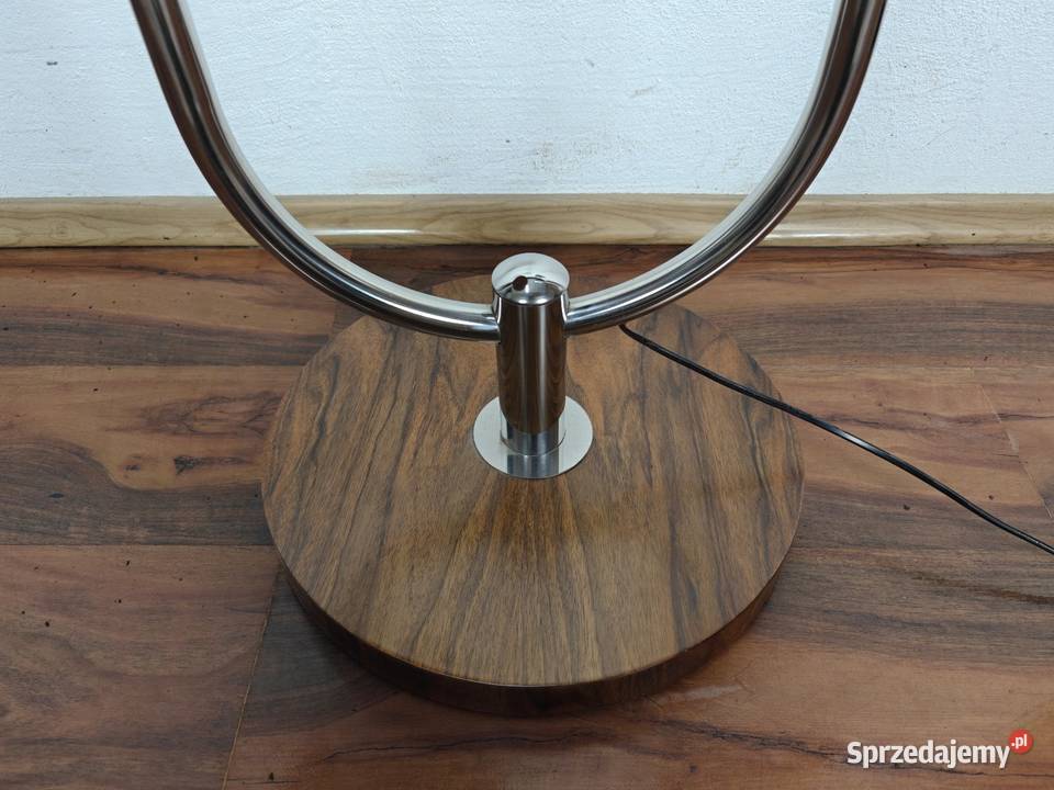 Lampa stojąca Art Deco Bauhaus Chrom orzech mazowieckie Warszawa