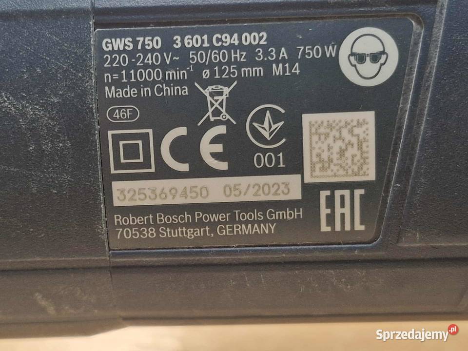 Szlifierka kątowa Bosch Professional GWS 750 Łódź