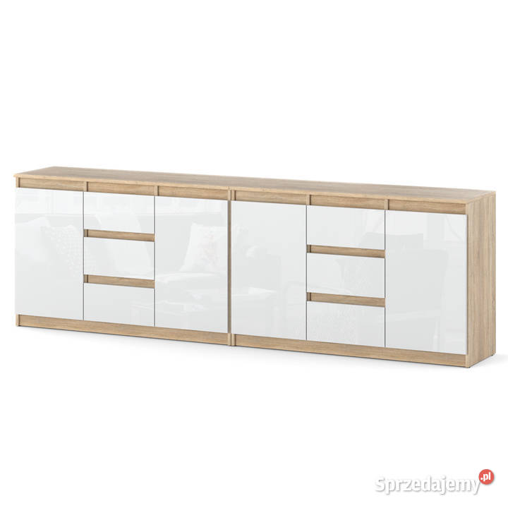 Komoda Pojemna Nowoczesna Szafka Dąb Sonoma 35cm warmińsko-mazurskie