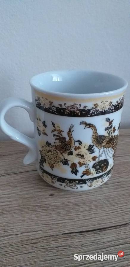 Kubek z pawiem Porcelana i szkło Przedbórz