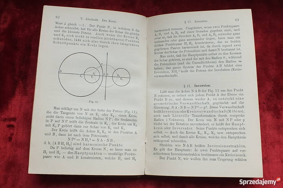 Stara niemiecka książka matematyka wydana w 1906 lubuskie Żary