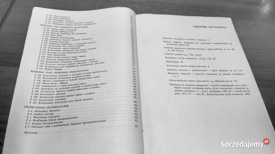 Mechanika kwantowa teoria nierelatywistyczna fizyka Gdańsk sprzedam