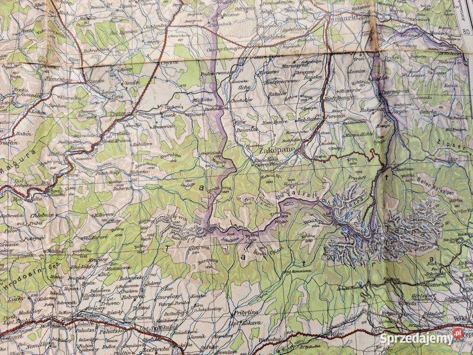 Mapa wojsk niemieckich Polska Q50 Sillein 1944 Szklarska Poręba sprzedam