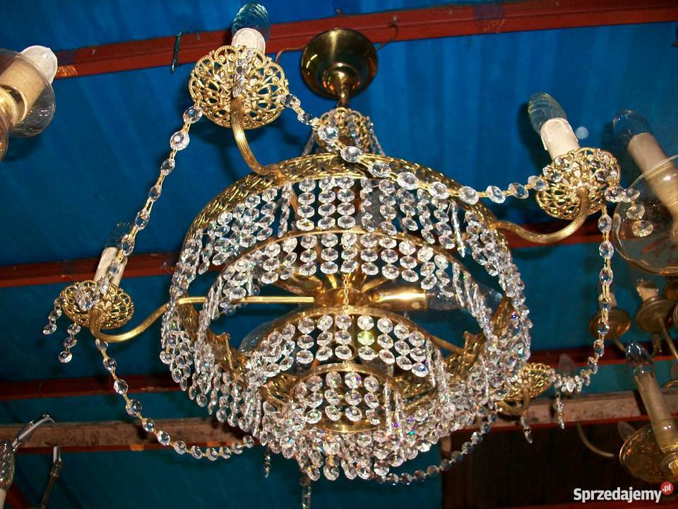 ŻYRANDOL KRYSZTAŁOWY KASKADOWYGRUSZKA 74x 80 Topólka