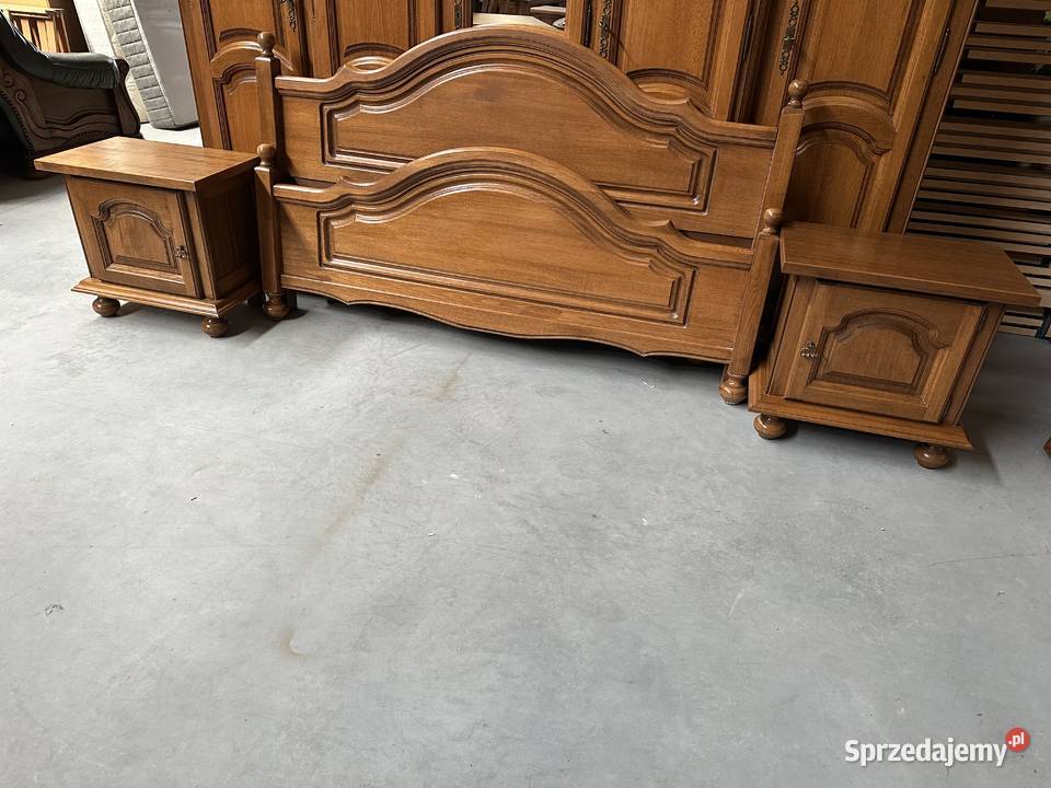 Dębowa sypialnia łóżko 160 szafki komoda lustro Sławoszewek