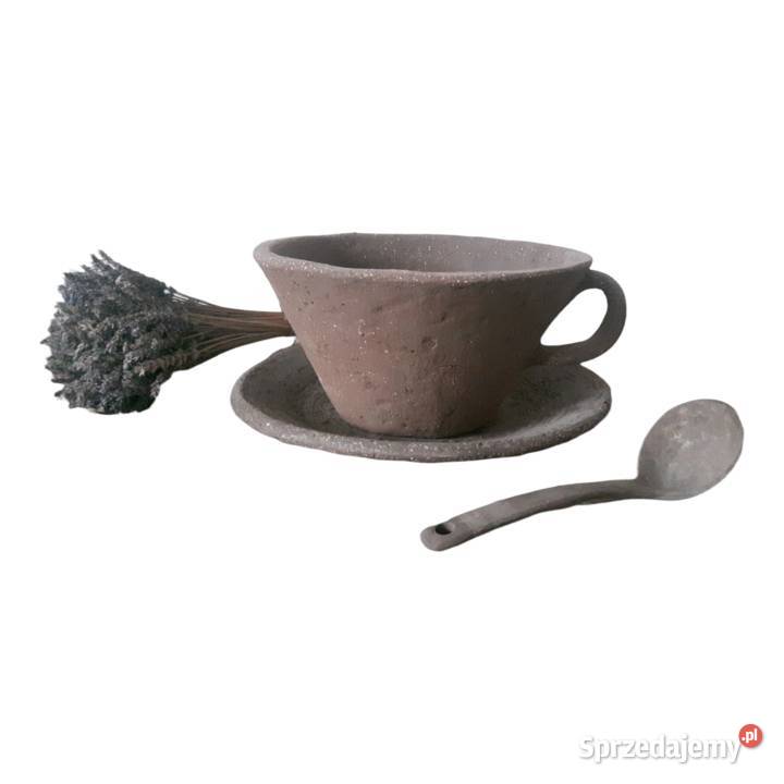 Misa ceramiczna z talerzem i łyżką Otwock sprzedam