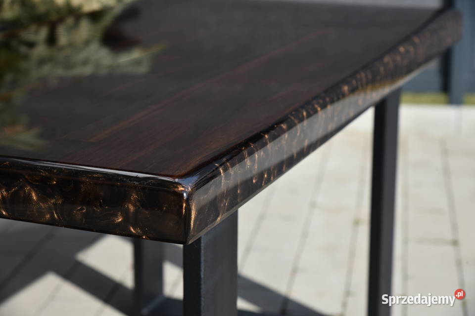 Stolik kawowy palisander coffee table epoxy