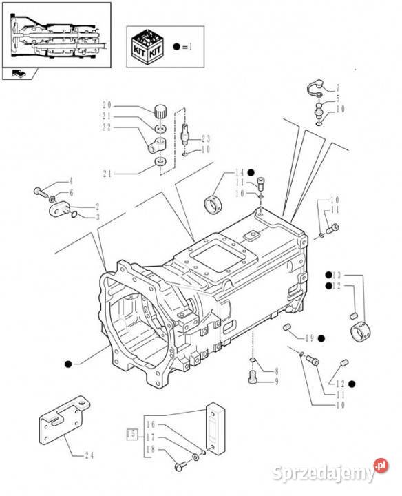 Holland T6010 Korpus przekładni 84252680 Jastrzębniki