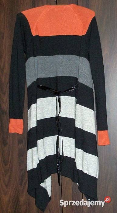 Sweter z acrylu w pasy marki Fuming r 4042 wielkopolskie Wieleń