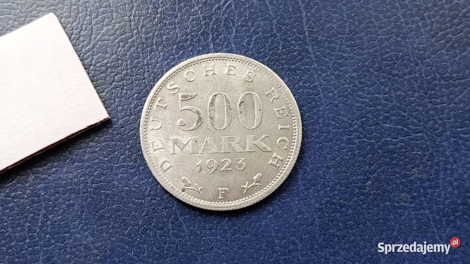 Stare monety 500 mark 1923 F Niemcy podkarpackie Lesko