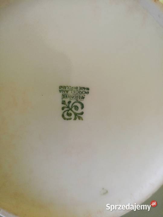 Porcelana Włocławek Komplet deserowy dzbanek do Łódź