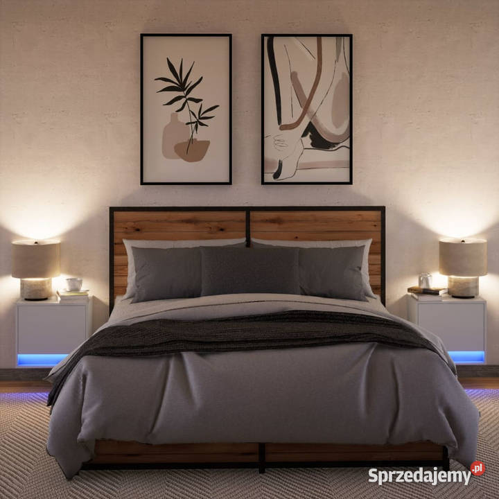 Wiszące szafki nocne z LED 2 białe WM852076 Warszawa sprzedam