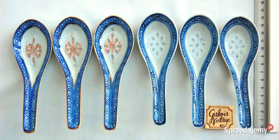 Chińskie porcelanowe łyżki 3 porcelana ryżowa