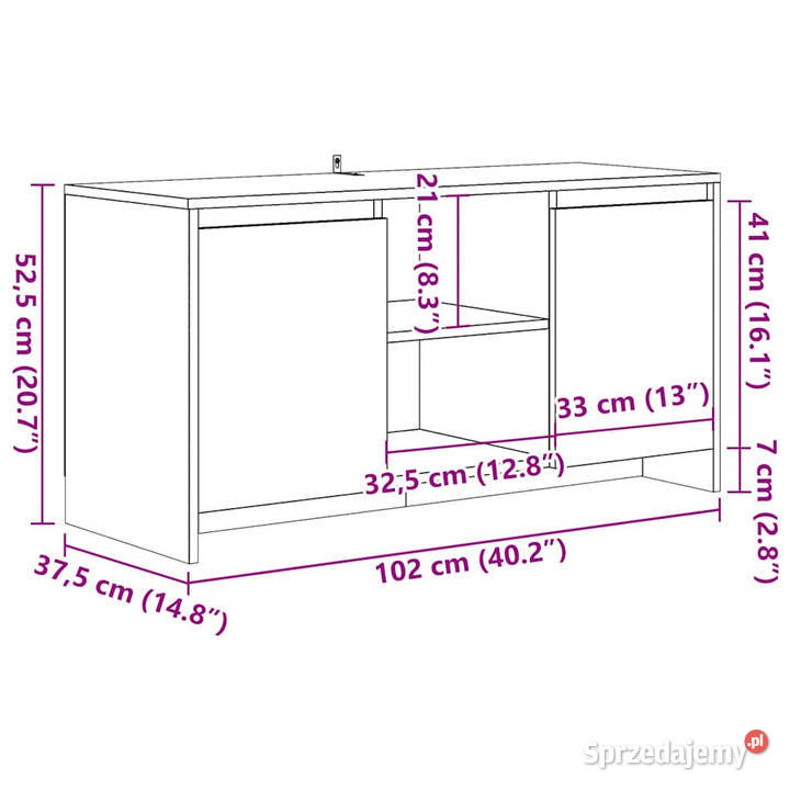 Szafka TV dąb artisan 102x375x525 WM856783 Warszawa sprzedam