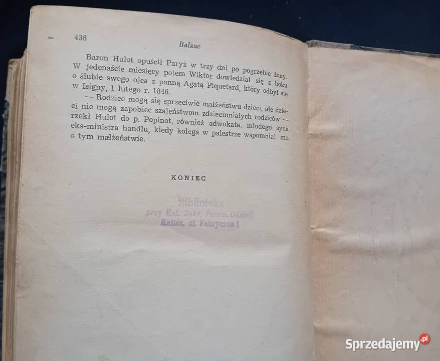 Balzac Kuzynka Bietka Ksiażka i Wiedza 1949 r Koźminek