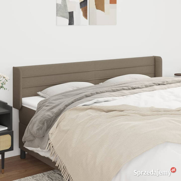 Zagłówek uszak taupe 163x16x7888 tkanina Warszawa