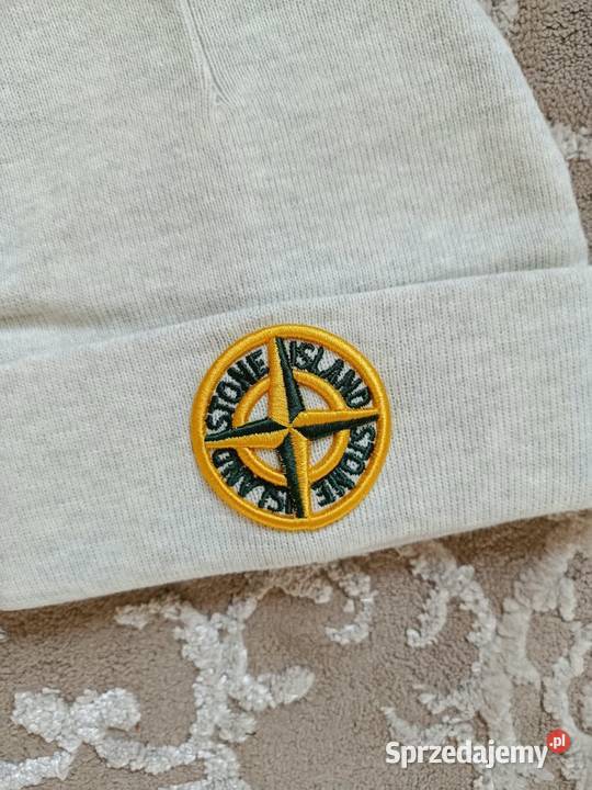 Czapka zimowa Stone Island kolor jasnoszary UNI Dla mężczyzn podlaskie Białystok