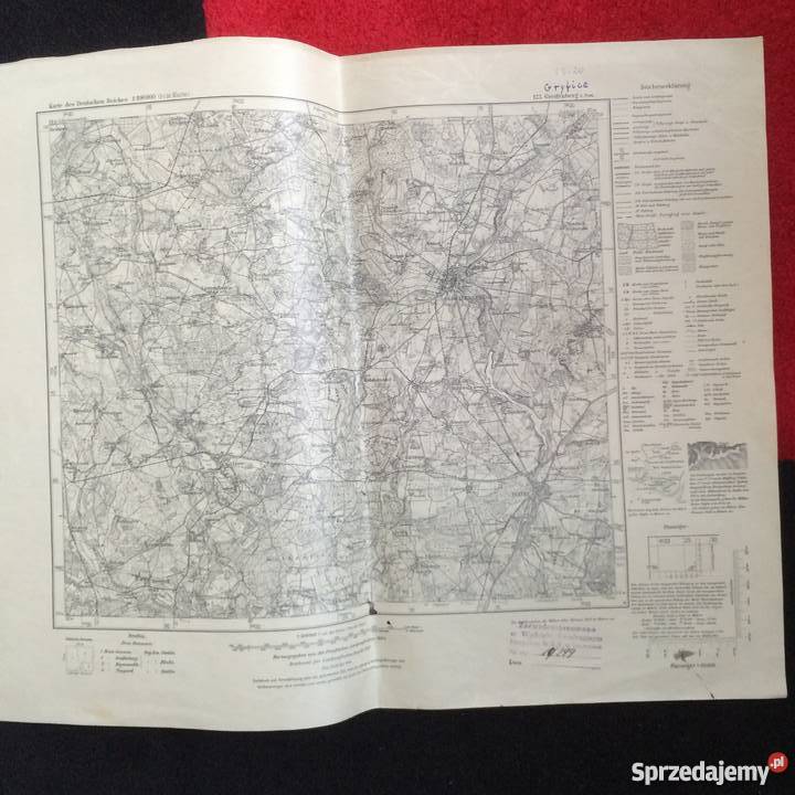 881 Mapa Niemiecka Gryfic zachodniopomorskie Szczecin