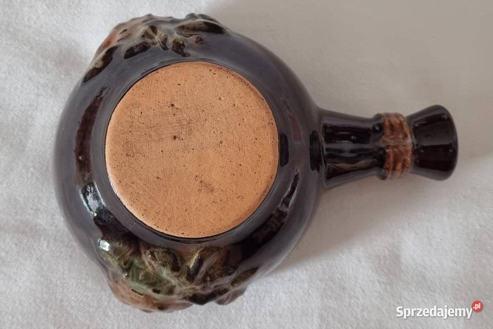 Małe ceramiczne ozdobne naczynie z rączką PRL Warszawa