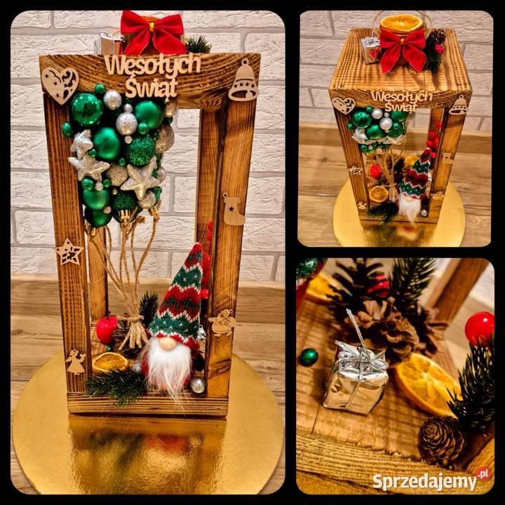 Stroiki świąteczne ze skrzatami lampiony sprzedam