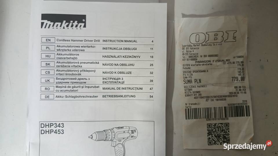 Wiertarkowkrętarka udarowa MAKITA 18V Katowice