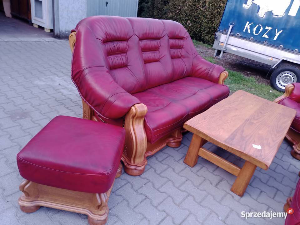 Komplet Wypoczynkowy KLER 321 i Pufa i Ława Dąb śląskie Kozy sprzedam