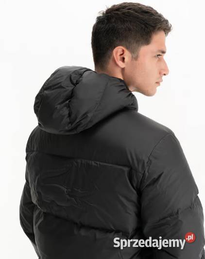 Kurtka puchowa Lacoste regular fit duże logo na