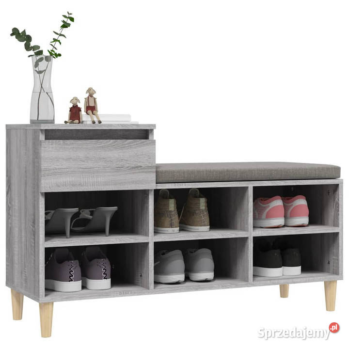 Szafka na buty szary dąb sonoma 102x36x60