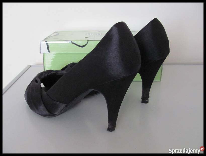 Czarne czółenka rozmiar 39 wkładka skórzana 25 Płock