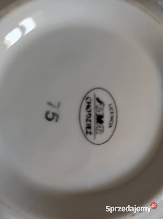 Czajnik imbryk 16 l Iwona Złota Róża porcelanowy biały Kielce