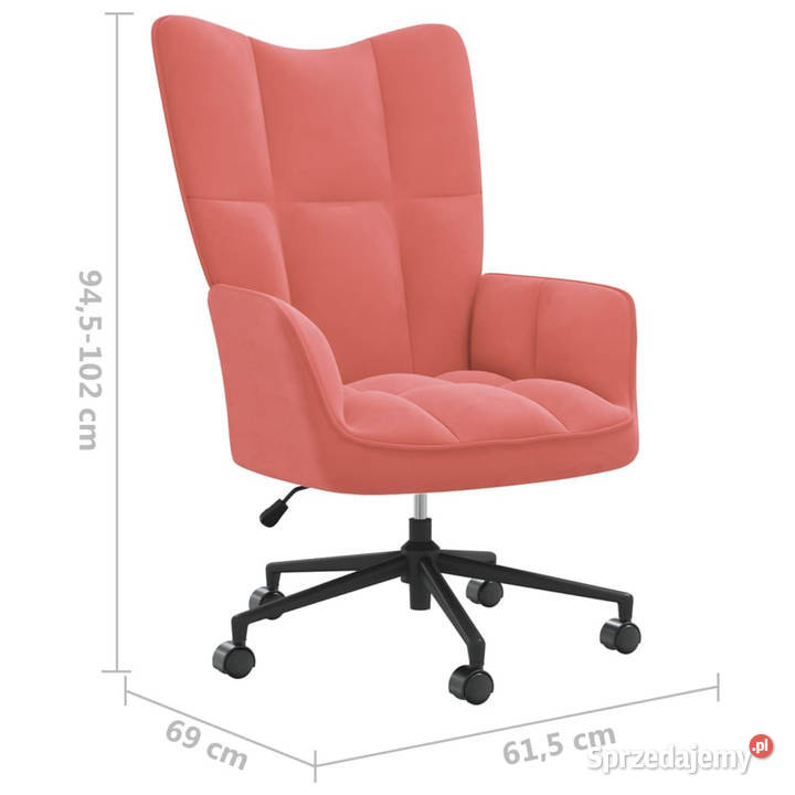 Fotel różowy obity aksamitem WM328176 Warszawa