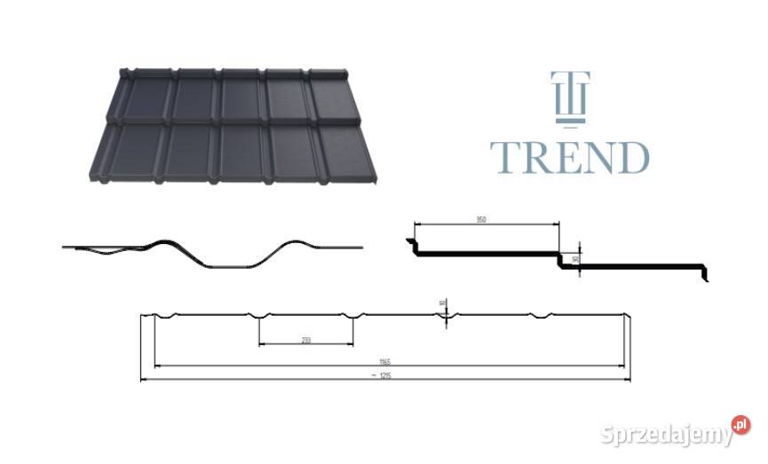 BLACHOTRAPEZ blachodachówka 2 modułowa TREND MAT Pokrycia dachowe podlaskie Białystok sprzedam