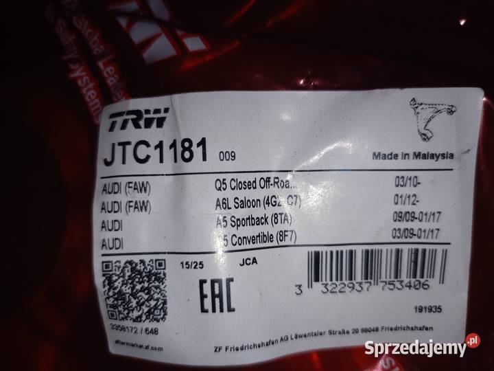 Wahacz zawieszenie koła do AUDI A5 A4 Q5 TRW Warszawa