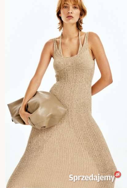 dwuwarstowa sukienka z ażurowej dzianiny HM xxs Toruń