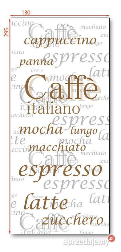 Fototapeta fizelinowa na ściane z napisami Caffe Obrazki i obrazy Świdnica sprzedam