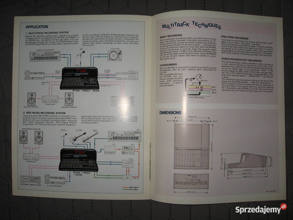 Yamaha Recording System MT44D RM602 broszura Pozostałe Kępice