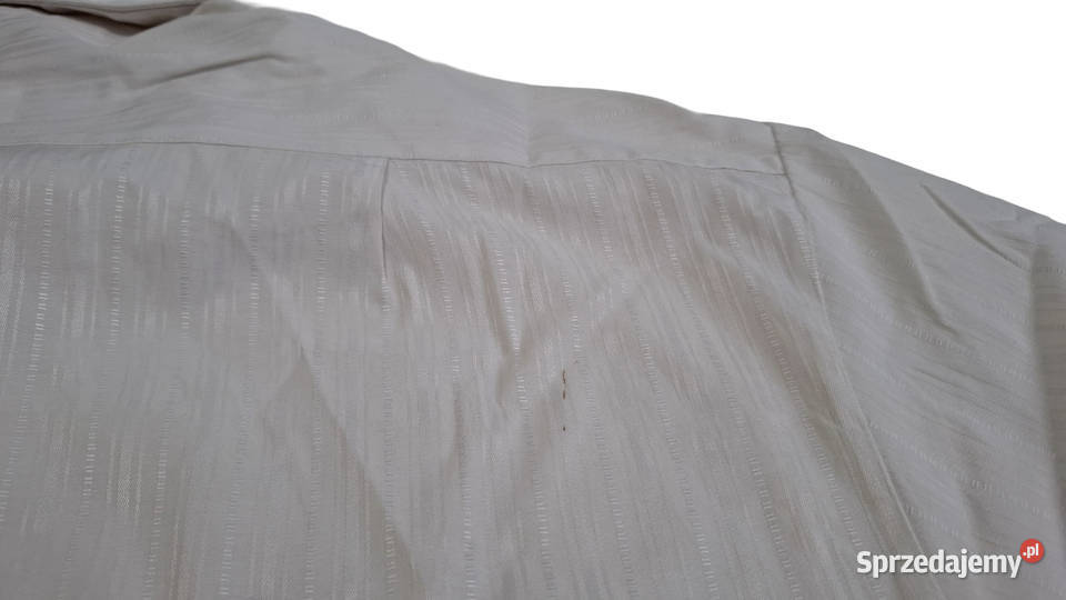 Koszula rozpinana męska biała prążki XL 3940 Odzież wyjściowa