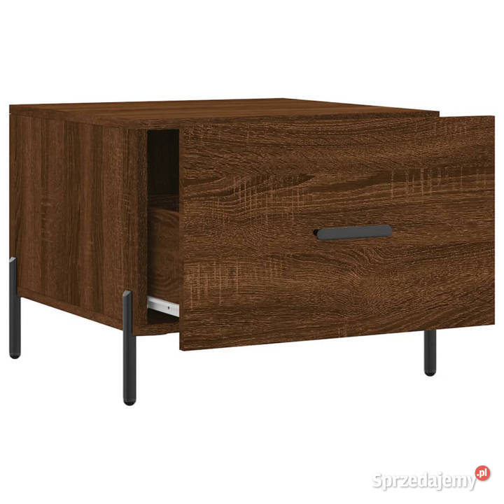 Stolik kawowy brązowy dąb 50x50x40 WM829426 Warszawa