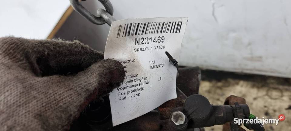SKRZYNIA BIEGÓW FIAT SEICENTO 51451341 Pozostałe Lipno sprzedam