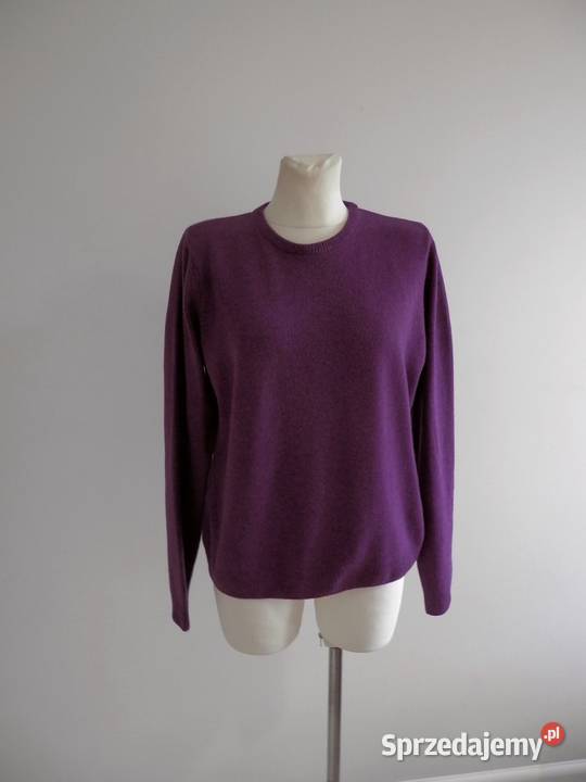 Sweter Pure Wool Wełniany Wrzosowy Lawendowy Łomża