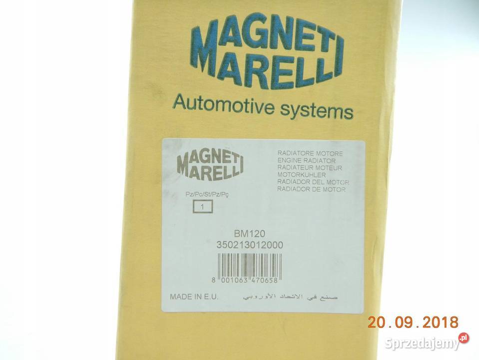 CHŁODNICA MAGNETI MARELLI LANCIA Y 12 9503 Chłodnie wody lubelskie