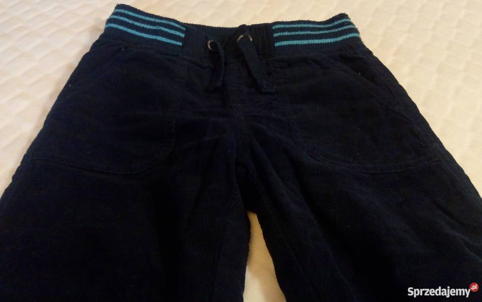 Spodnie chłopięce granatowe sztruksowe 92 Rogoźnik