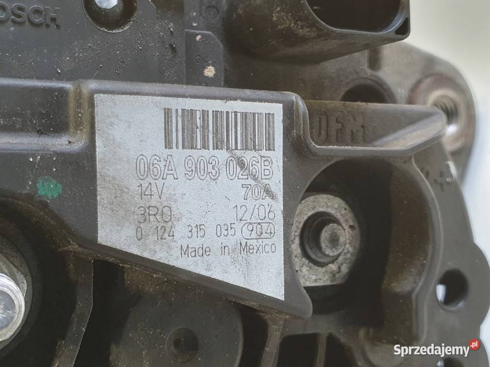 ALTERNATOR VW Beetle 16 8V 70A 06A903026B Chełm sprzedam