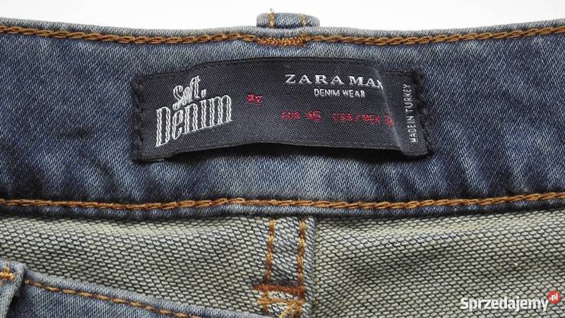 ZARA MAN DENIM SPODNIE RURKI NA DUŻEGO PANA R46 niebieski Kraków