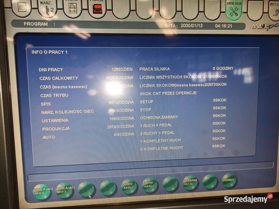 Prasa krawędziowa 220 ton nacisku Amada HFP 2204 Produkcja