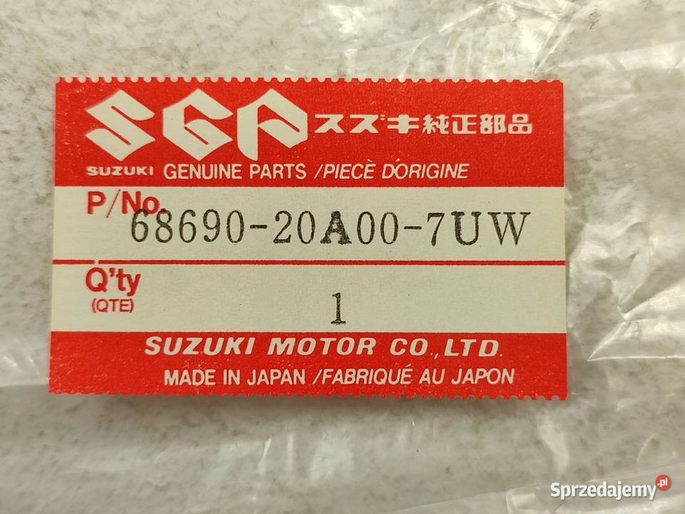 KOMPLET NAKLEJEK LEWY BOCZEK SUZUKI RG500 1986