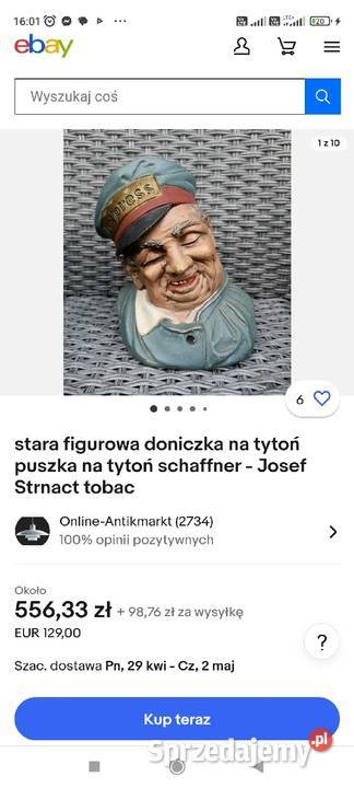 Antyczny Humidor pojemnik na tytoń w stylu