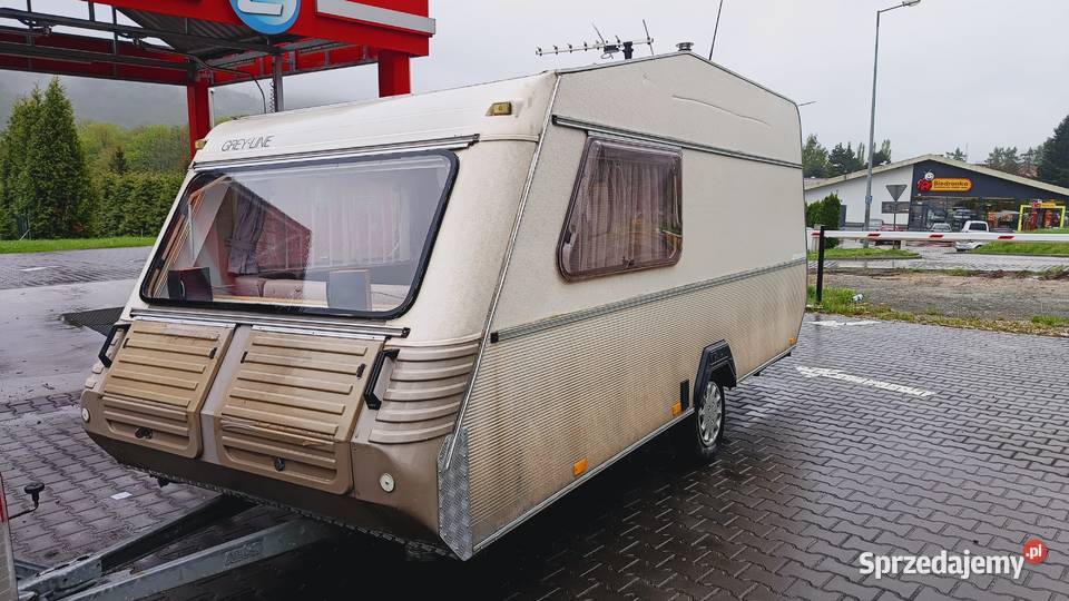 Przyczepa kempingowa łóżka piętrowe campingowa Międzybrodzie Bialskie